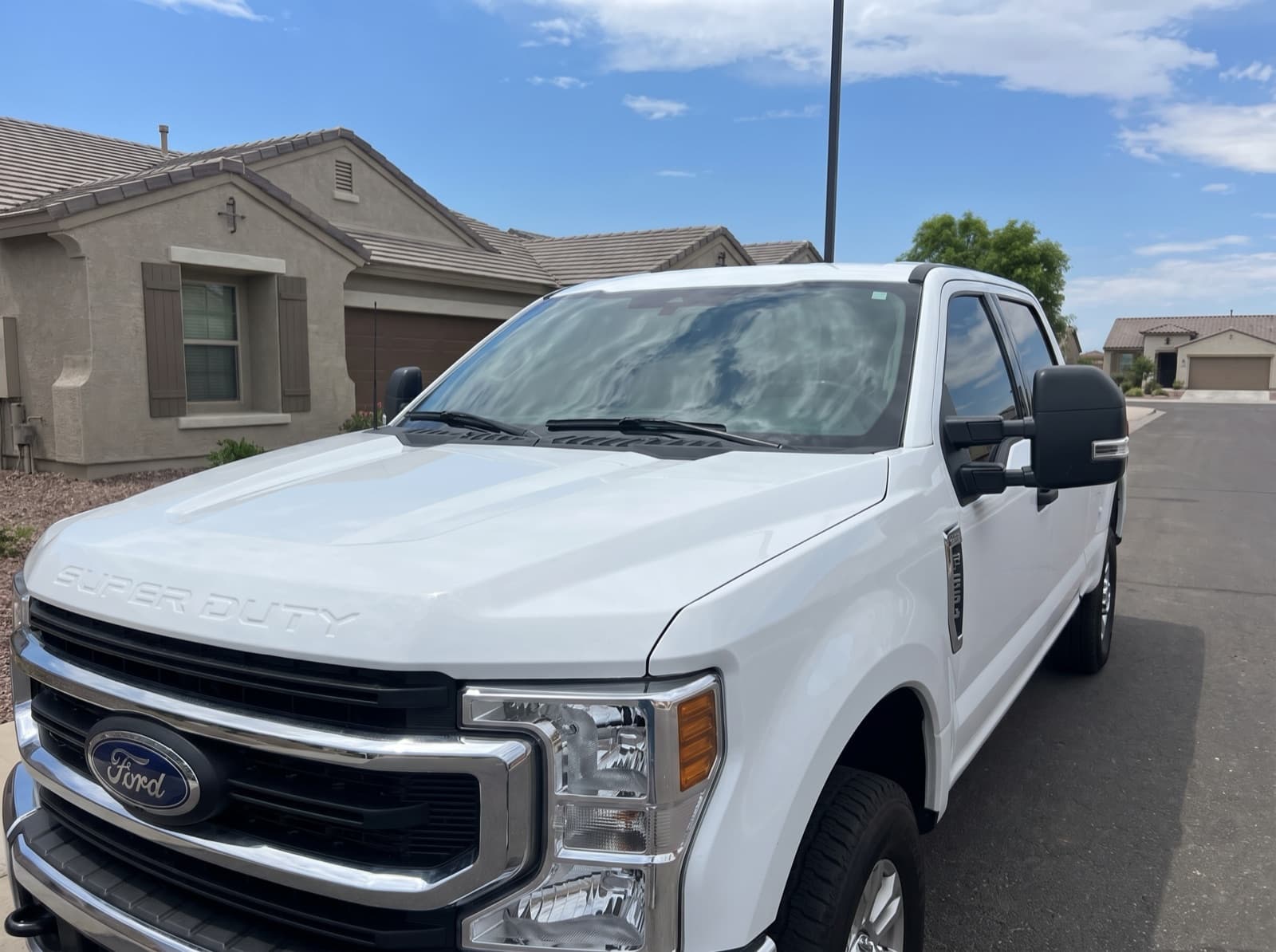Completed mobile windshield replacement in Florence, Arizona