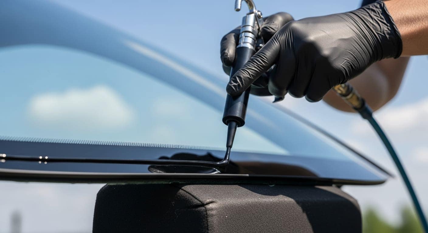 Precision urethane application during a windshield installation