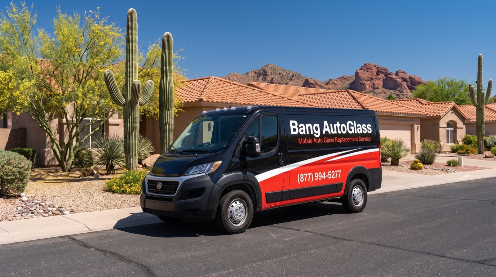 Bang AutoGlass mobile service van in Arizona