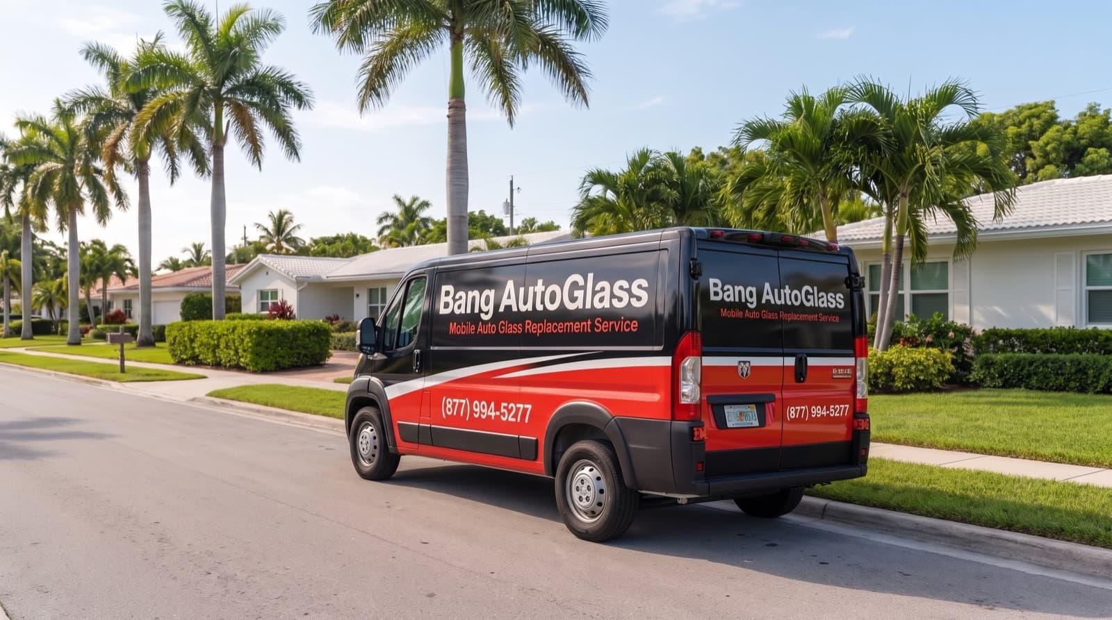 Bang AutoGlass mobile service van in Florida